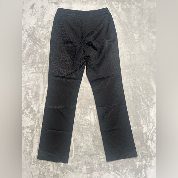 Vanilla Trouser Pants Women’s 40 N Becky Black Leopard Animal High Rise Italian - Picture 2 of 9